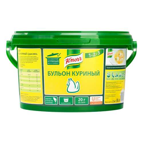 Бульон Knorr куриный сухая смесь 2 кг в Роснефть