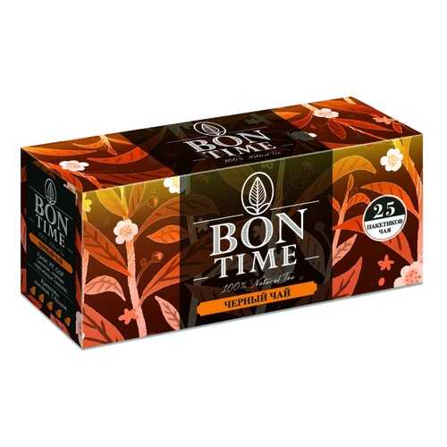 Чай BonTime Natural Tea, черный, 25 пакетиков в Роснефть