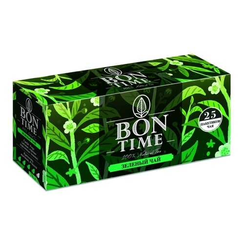 Чай BonTime Natural Tea, зелёный, 25 пакетиков в Роснефть