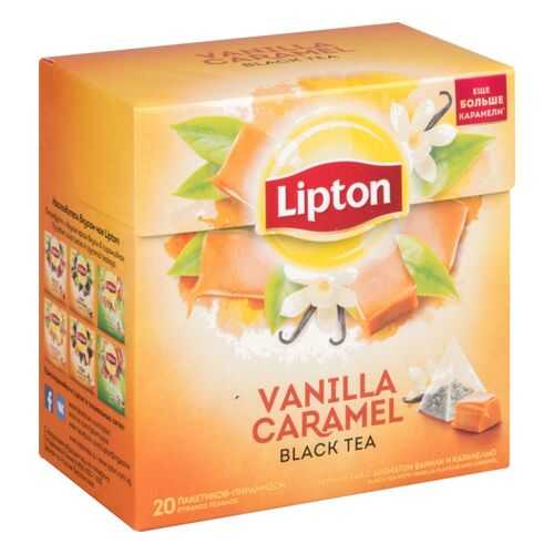 Чай черный Lipton vanilla caramel 20 пакетиков в Роснефть