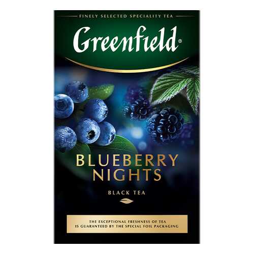 Чай черный листовой Greenfield Blueberry Nights 100 г в Роснефть