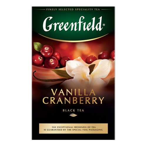 Чай черный листовой Greenfield Vanilla Cranberry 100 г в Роснефть