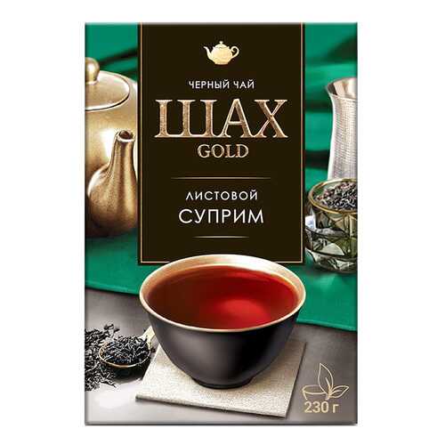 Чай черный листовой Шах Gold Суприм 230 г в Роснефть