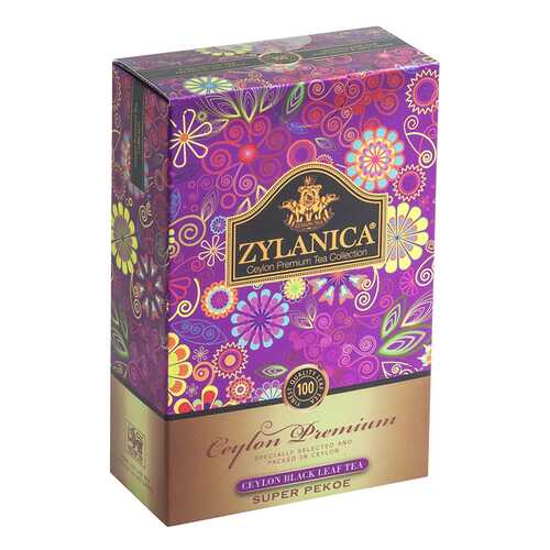 Чай черный листовой Zylanica batik design super pekoe 100 г в Роснефть