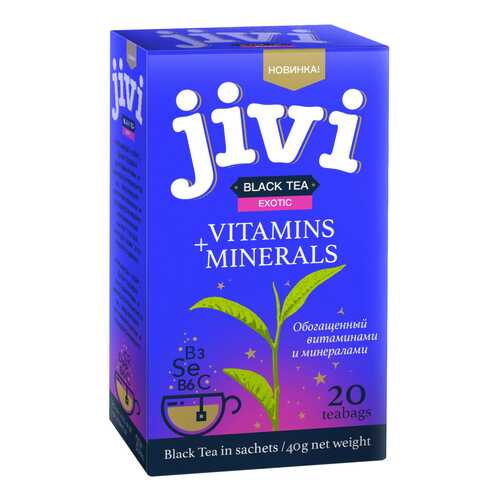 Чай Jivi Black tea Exotic, черный с добавками, 20 пакетиков в Роснефть