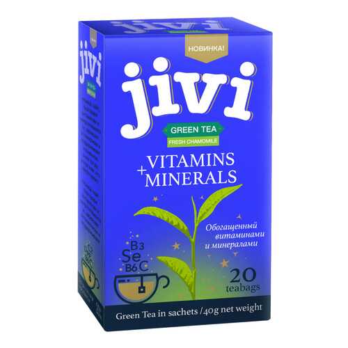 Чай Jivi Green tea Fresh Chamomile, зеленый с добавками, 20 пакетиков в Роснефть