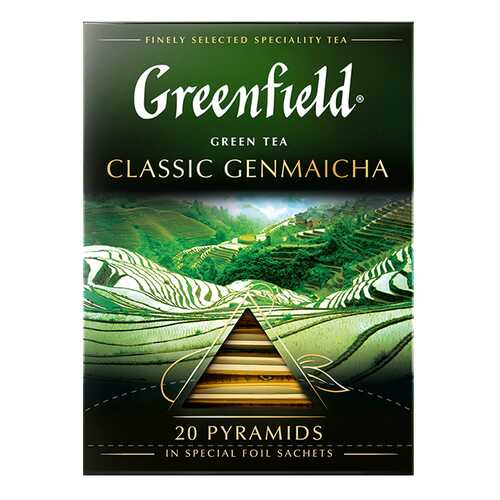 Чай зеленый в пирамидках Greenfield Classic Genmaicha 20 пакетиков в Роснефть