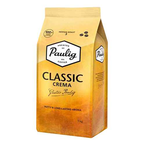 Кофе Paulig Classic Crema в зернах 1 кг в Роснефть