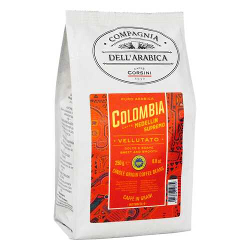 Кофе в зернах Compagnia Dell Arabica Colombia Medellin Supremo 250г в Роснефть