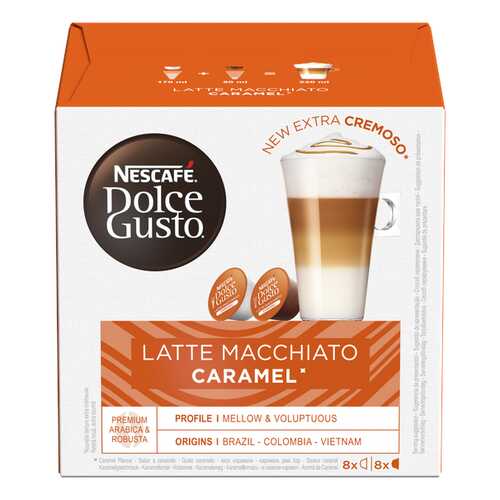 NESCAFE Dolce Gusto Латте Макиато со вкусом карамели, кофе в капсулах, 16 капсул в Роснефть