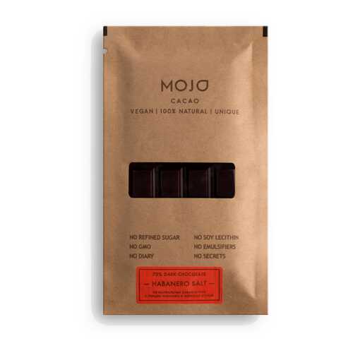 Горький шоколад 70% Mojo Cacao с перцем Habanero и морской солью habanero salt в Роснефть