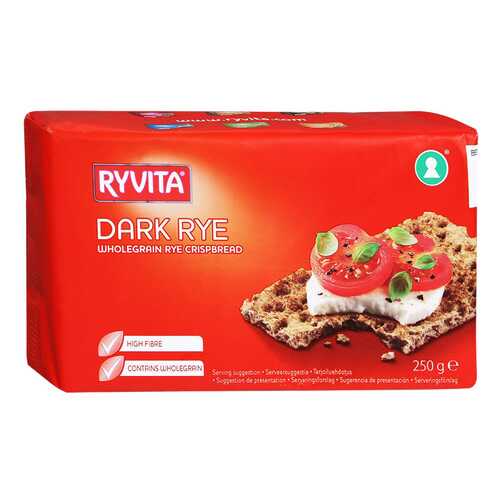 Хлебцы Ryvita ржаные из цельного зерна dark rye 12 штук в Роснефть