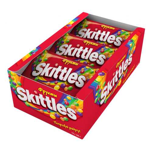 Драже Skittles фрукты 38 г 12 штук в Роснефть