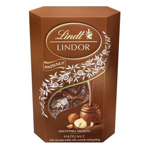 Набор конфет Lindt lindor молочный шоколад с кусочками фундука 200 г в Роснефть