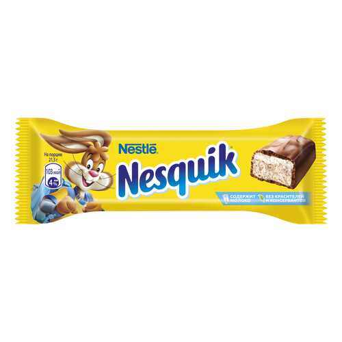 Батончик Nestle nesquik шоколадный 43 г в Роснефть