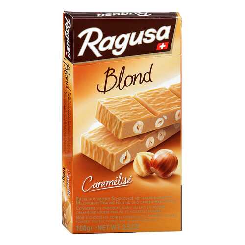 Шоколад белый Ragusa Blond с трюфельной начинкой и целыми лесными орехами 100 г в Роснефть