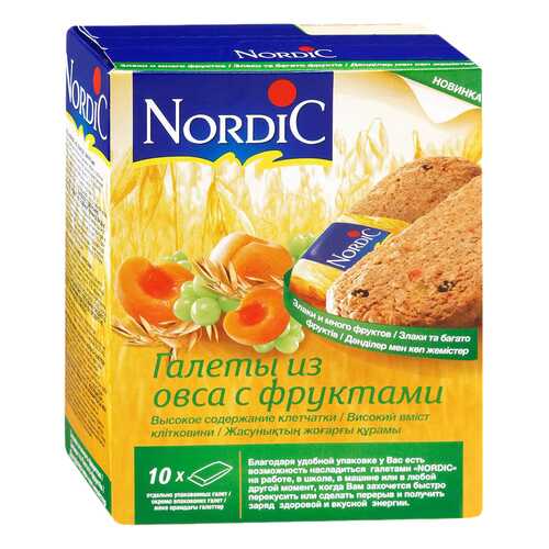 Галеты Nordic из овса с фруктами 30 г 10 штук в Роснефть