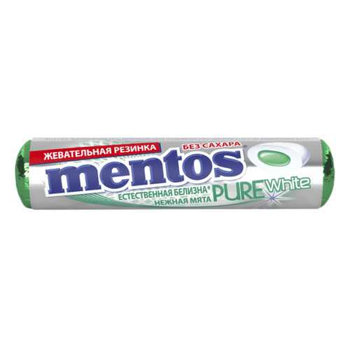 Жевательная резинка Mentos пьюр вайт нежная мята 15.5 г в Роснефть