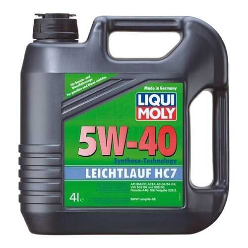 1382 LiquiMoly НС-синт. мот.масло Leichtlauf HC 7 5W-40 SN A3/B4 (4л) в Роснефть