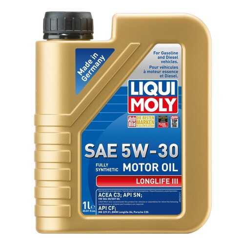 Масло Моторное Liqui Moly Longlife Iii 5w-30, 1l Liqui moly арт. 20820 в Роснефть