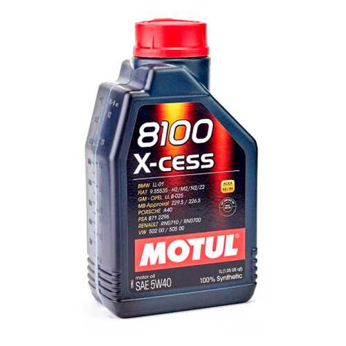 Масло моторное Motul 8100 X-cess A3/B3/B4 5W30 синтетическое 1 л 108944 в Роснефть