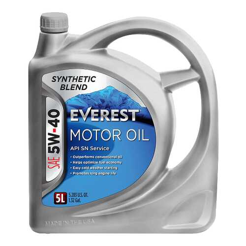 Моторное масло Everest Synthetic Blend 5W-40 5л в Роснефть