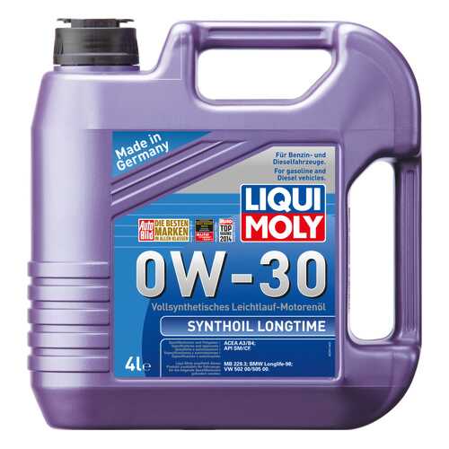 Моторное масло Liqui moly Synthoil Longtime 0W-30 4л в Роснефть