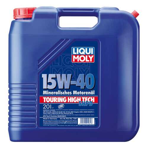 Моторное масло Liqui moly Touring High Tech SHPD 15w-40 20л в Роснефть