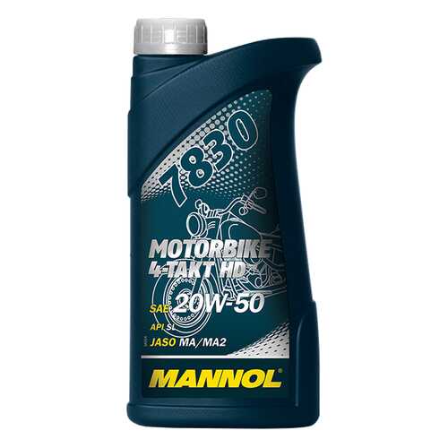 Моторное масло Mannol 4-Takt Motorbike HD 20W-50 1л в Роснефть