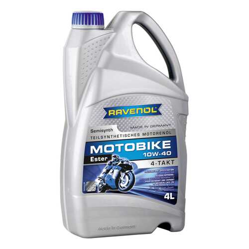 Моторное масло Ravenol Motobike 4-T Ester 10W-40 4л в Роснефть