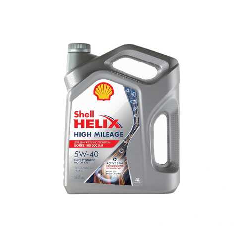 Моторное масло Shell Helix High Mileage 5W-40 4л в Роснефть