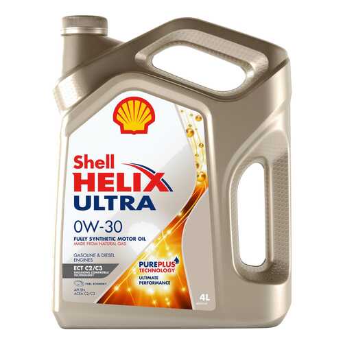 Моторное масло Shell Helix Ultra 0w30 4л в Роснефть