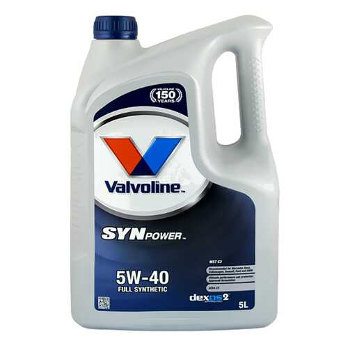 Моторное масло Valvoline SynPower MST 5W-40 C3 5л в Роснефть