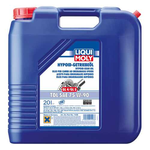 Трансмиссионное масло LIQUI MOLY Hypoid-Getriebeoil 75w90 20л 1408 в Роснефть